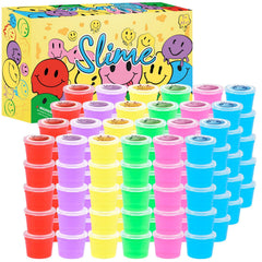 Tuupowana smiling crystal slime set with cheerful faces for creative play.