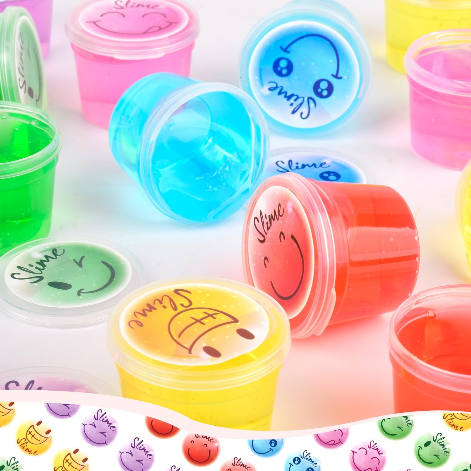 Tuupowana smiling faces crystal slime close-up inspires storytelling and creative play.