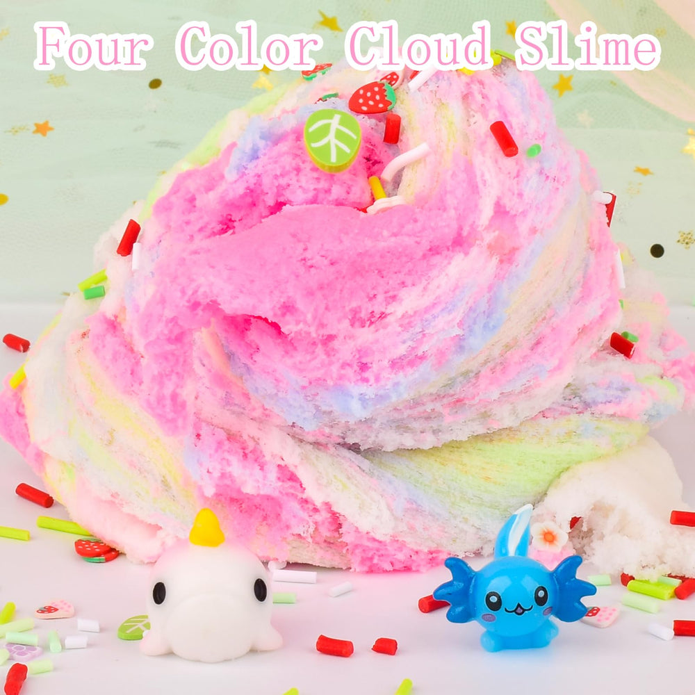 Tuupowana Soft Fluffy Slime Texture invites squishing, stretching, and imaginative play.