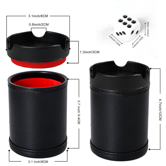 TUZAMA premium PU leather dice cup for durable, stylish game nights.