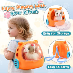 TUZT cat toy meowing action invites kids to lead pet checkups safely and creatively.