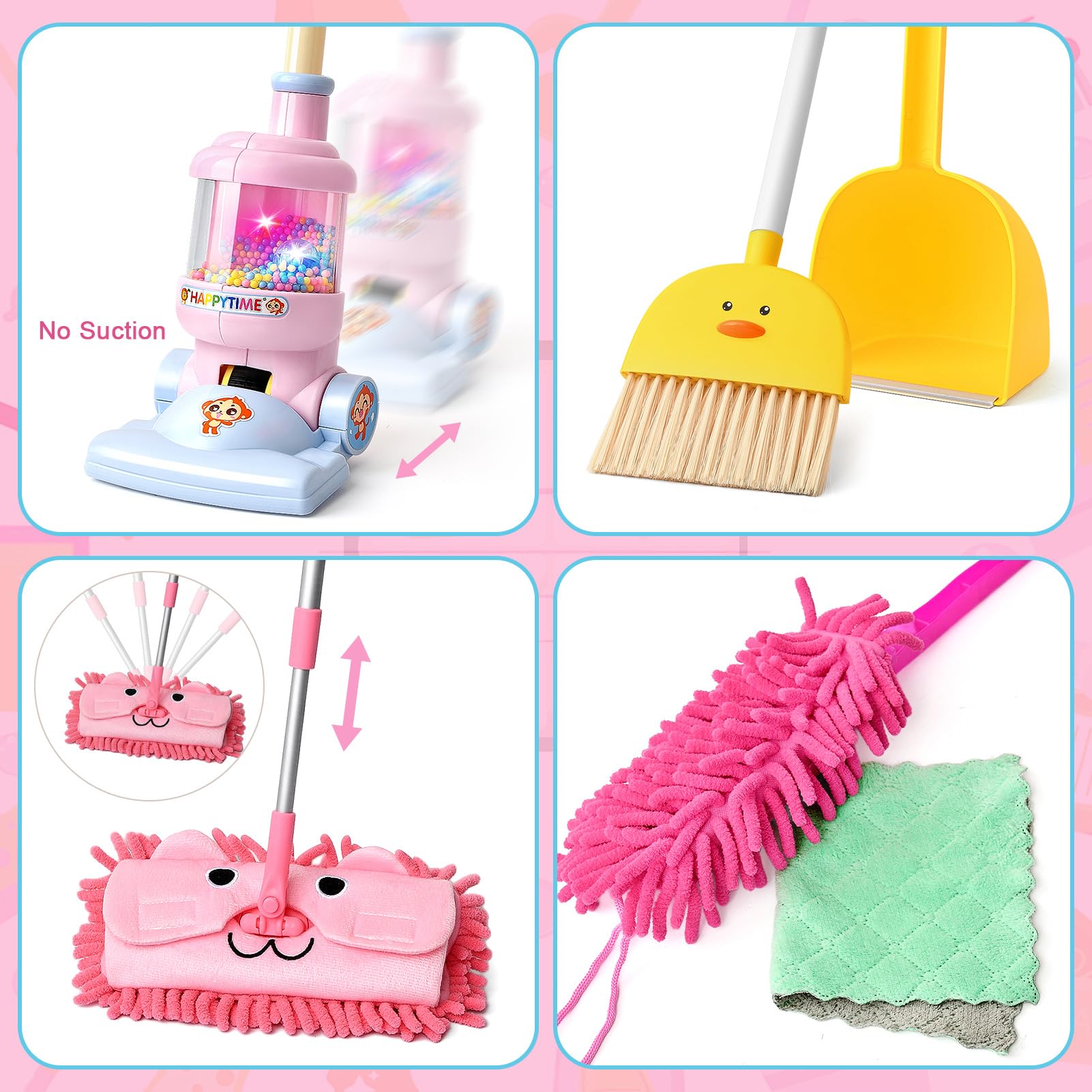 TUZT kids cleaning tools broom promoting pretend tidying and responsibility