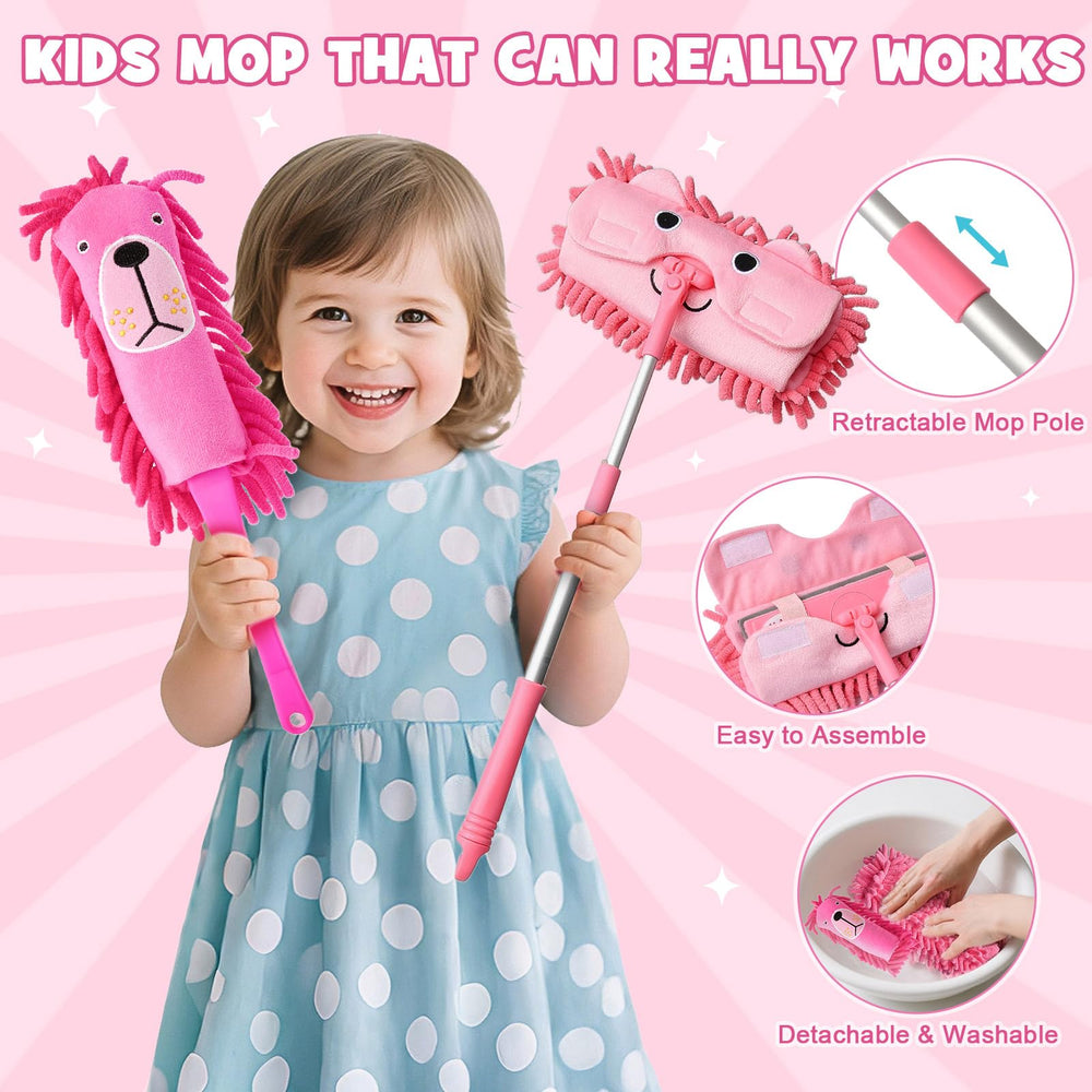 TUZT dustpan supports tiny hands practicing easy sweeping routines