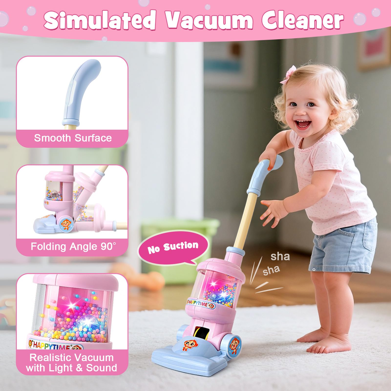 TUZT cleaning mop and accessories helping toddlers imitate chores