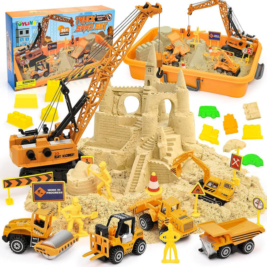 TUZT Kids construction sand playset box – all-in-one kit sparks creative building play.