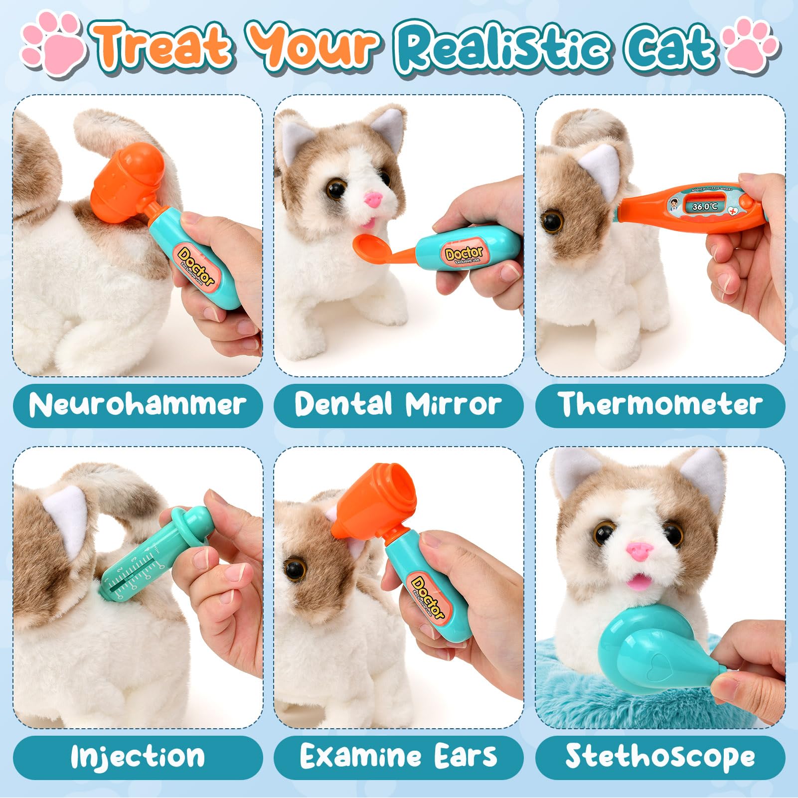 TUZT medical tools 15pcs set supports realistic pretend diagnoses during imaginative play.
