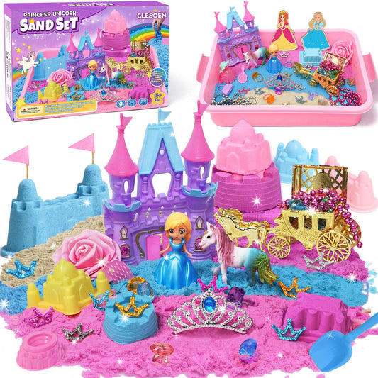 TUZT Princess Unicorn Sensory Bin Set for imaginative play and color exploration