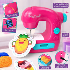 TUZT sewing kit contents organized for quick start and practice projects.