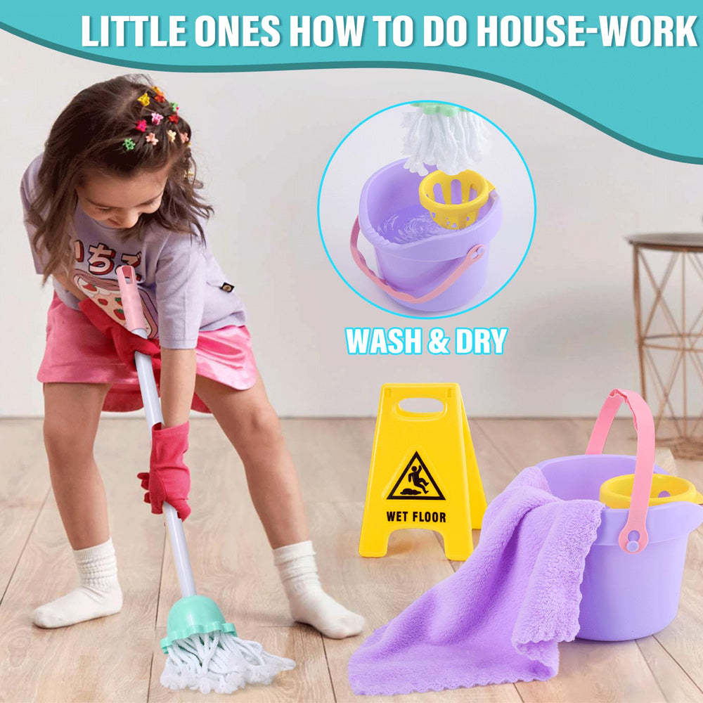 TUZT microfiber rags and pretend items for imaginative cleaning