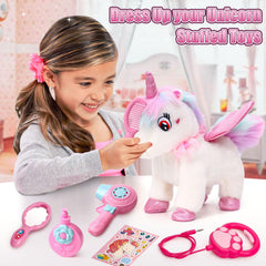 TUZT unicorn headband and rainbow wings add magical costume flair