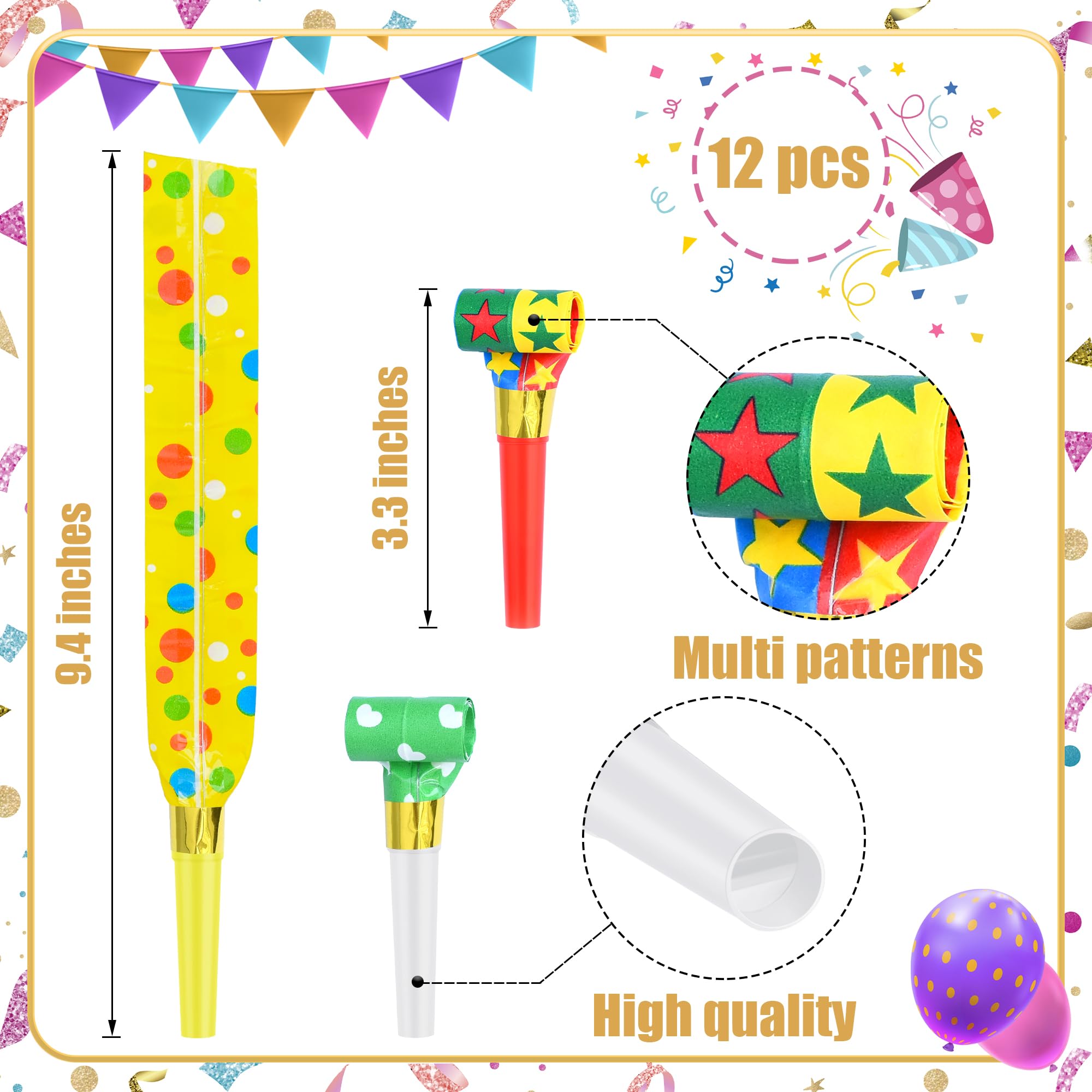 Twavang blowouts showcase playful patterns for party favors