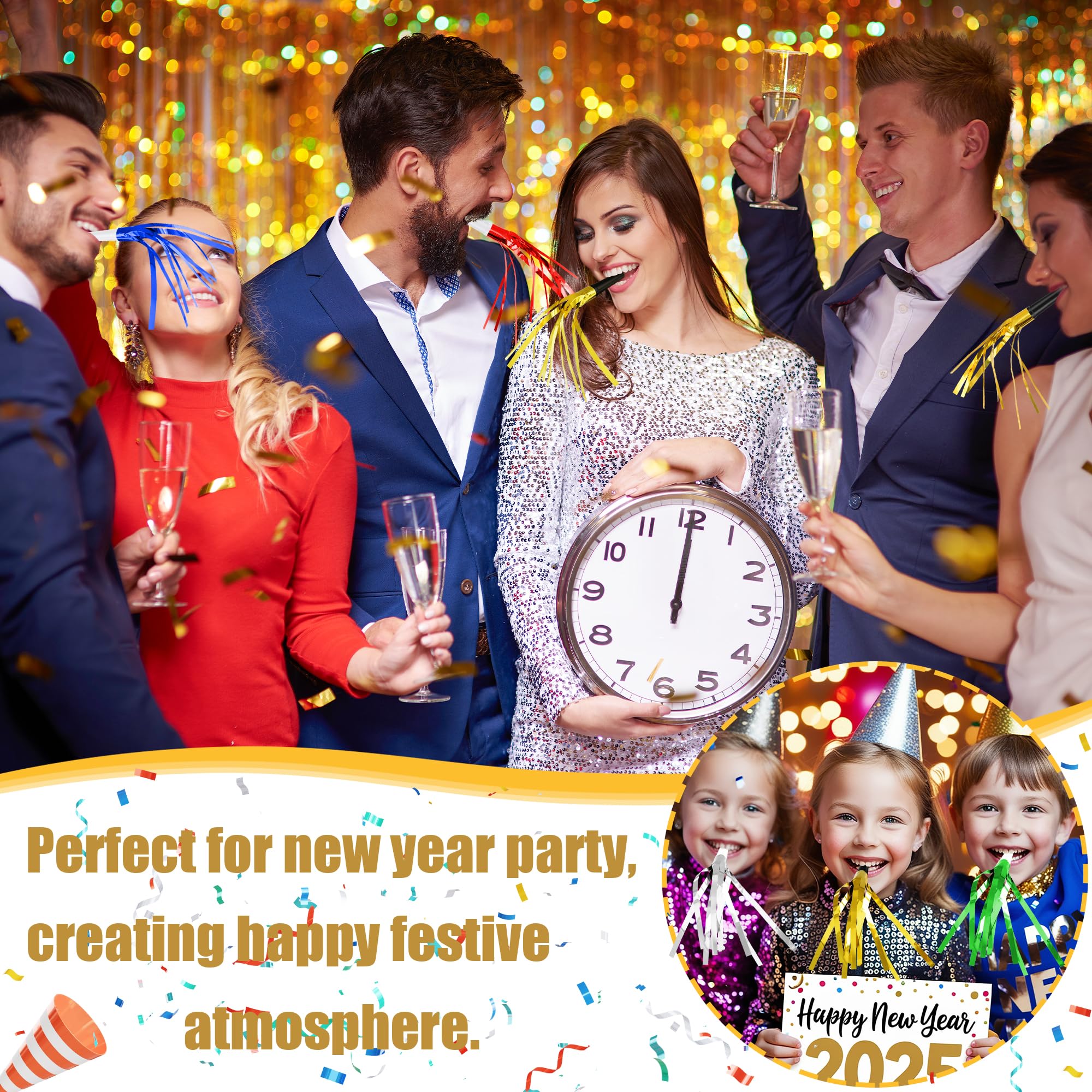 Twavang New Year noise maker durable plastic long-lasting fun