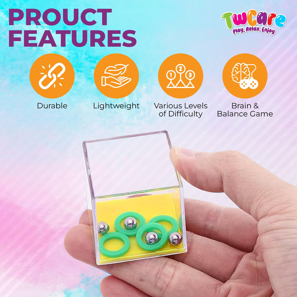 TwCare brain-teaser cubes on a desk ready for classroom rewards.