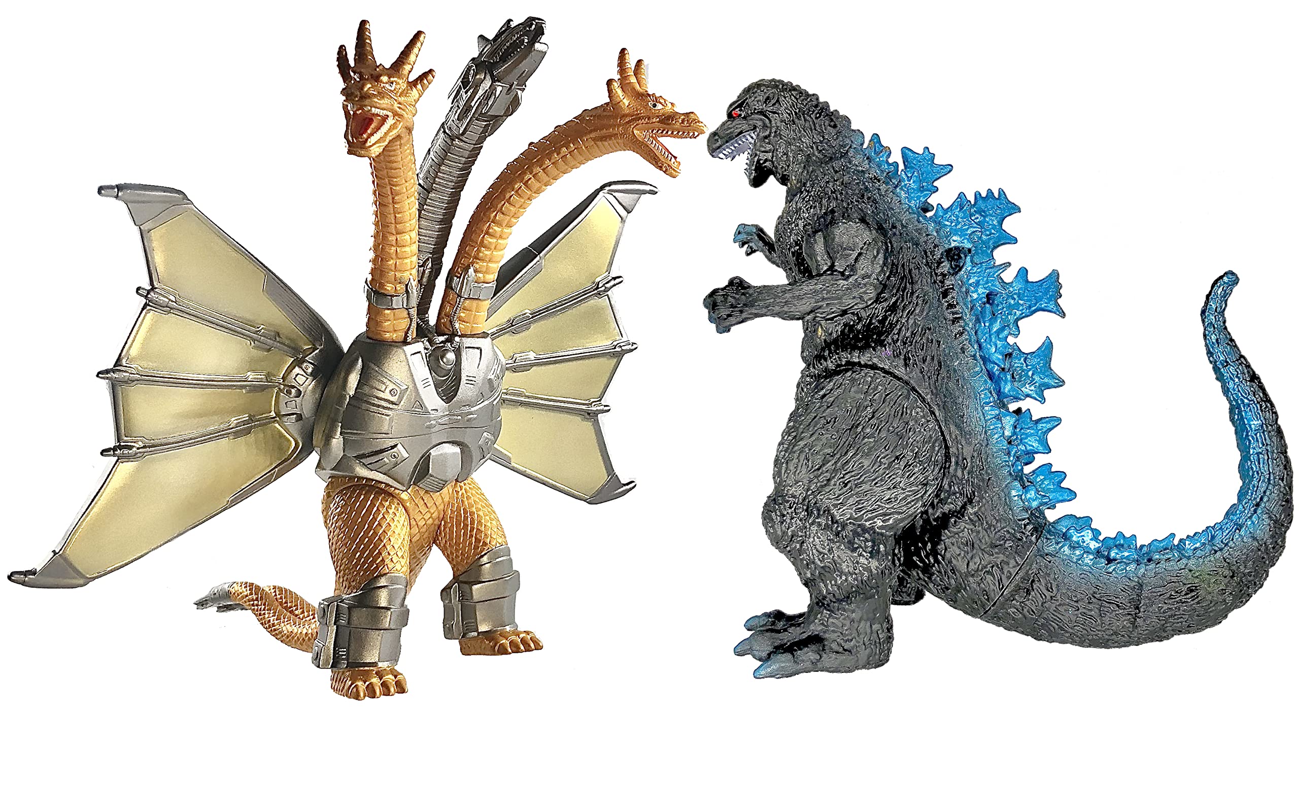 TwCare Mecha King Ghidorah figure front view for dramatic shelf display.