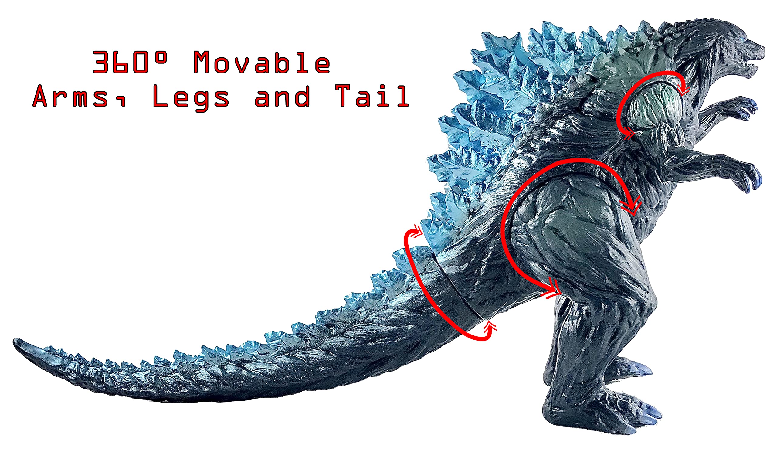 TwCare MechaGodzilla 6.3-inch length 7.5-inch figure for versatile display angles