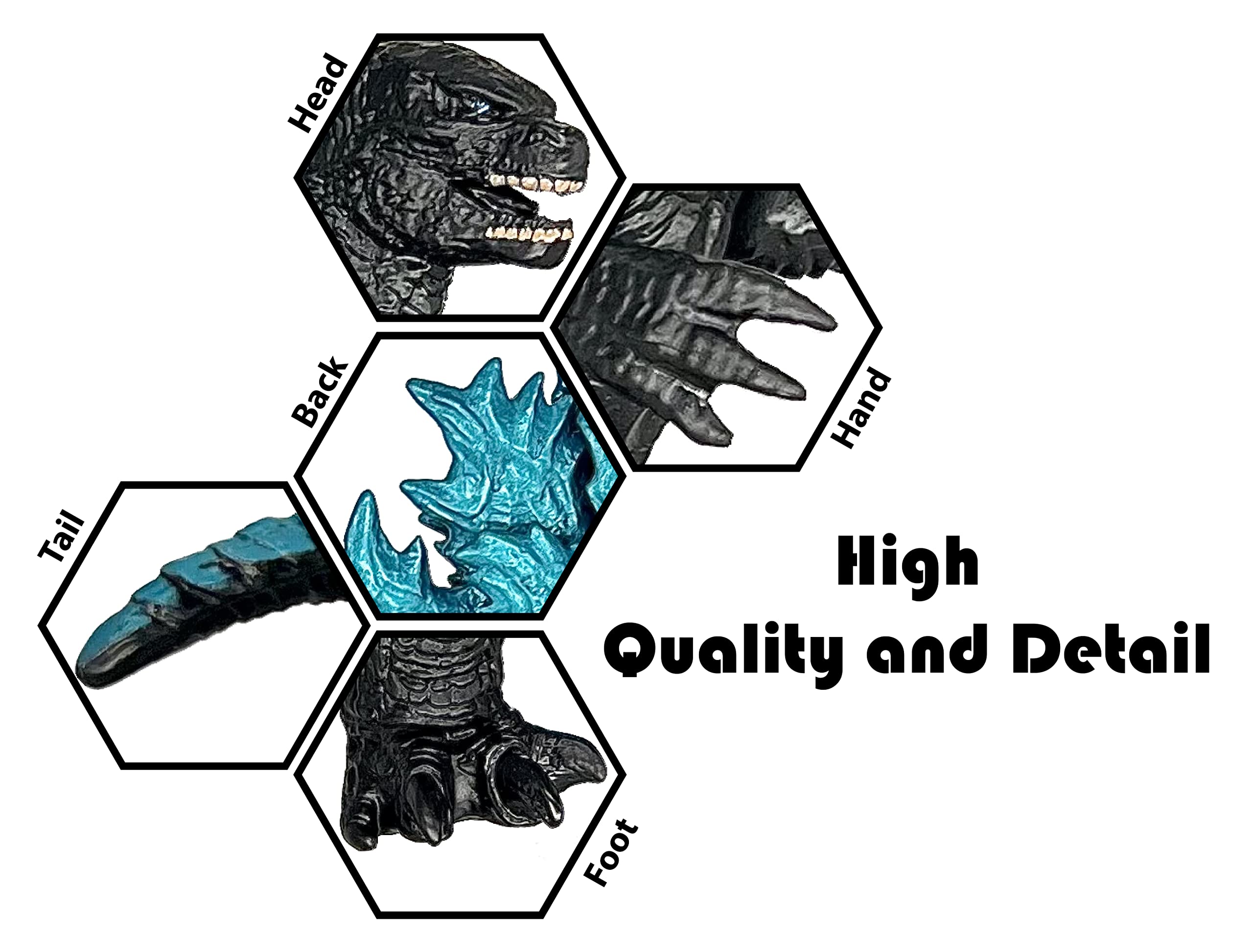TwCare Monster vs Kong 6in figure, side detail, capture textured scales for collectors.