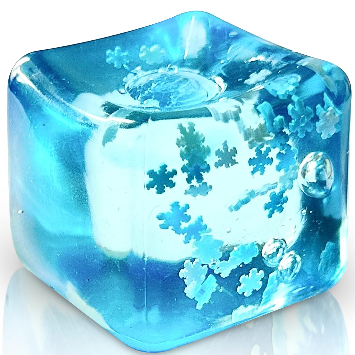 TwCare stress ball ice cube with snowflake interior for discreet desk calm