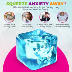 TwCare stress ball with icy blue interior for meetings