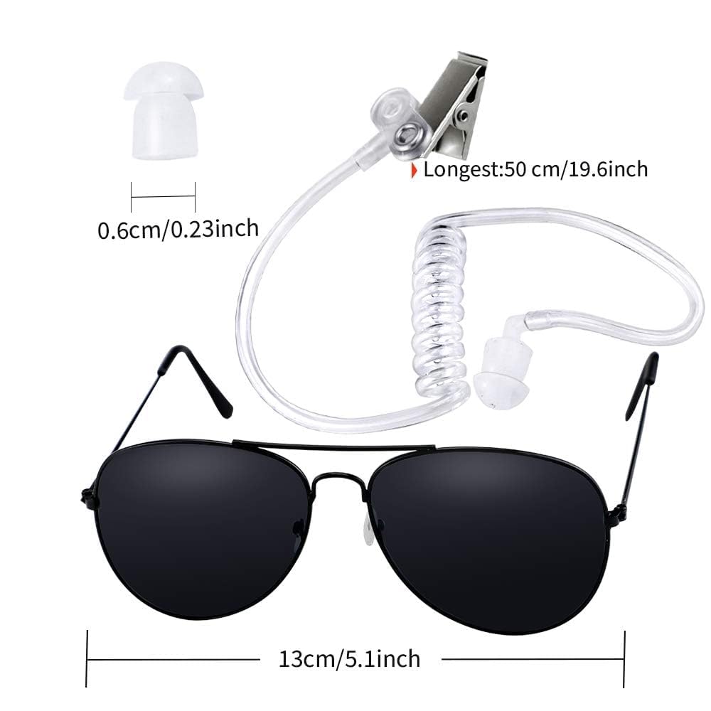 Twdrer spy sunglasses with dark lenses for authentic agent look