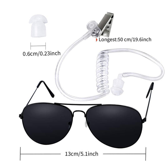 Twdrer spy sunglasses with dark lenses for authentic agent look