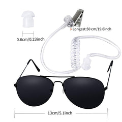 Twdrer spy sunglasses with dark lenses for authentic agent look