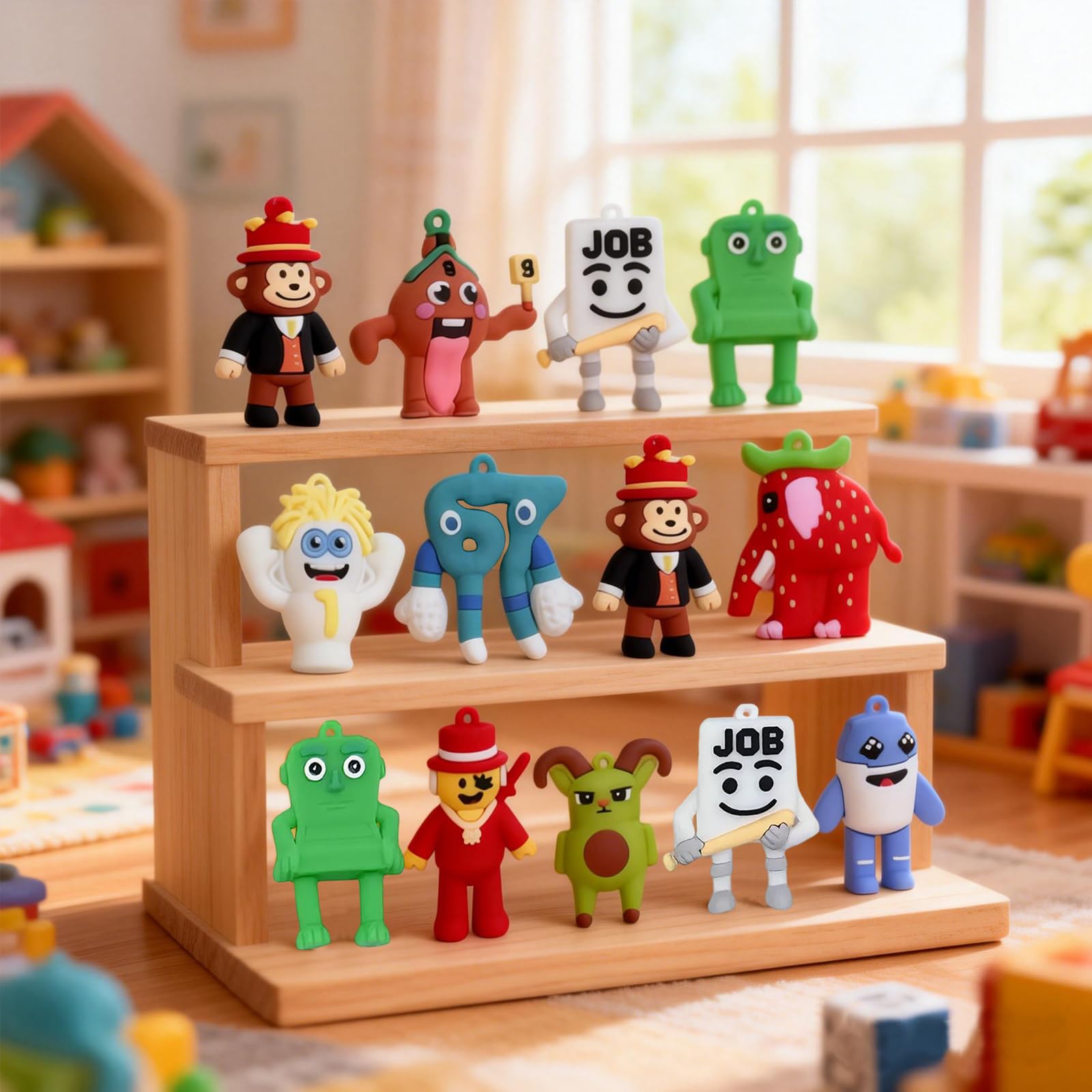 Twelve-different Brainrot character designs for varied display and theme setups.