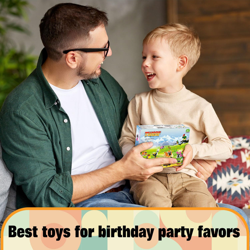 TWERF animal-building-blocks-pack-08 sparks exploration with colorful animal figures.