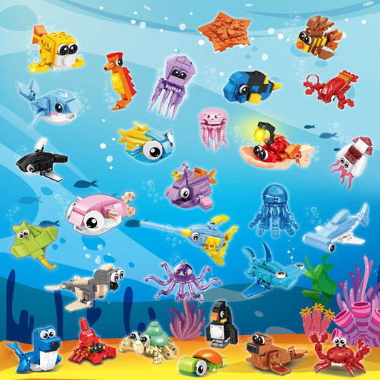 TWERF Ocean Party Favors turtle model boosts cooperative building play.