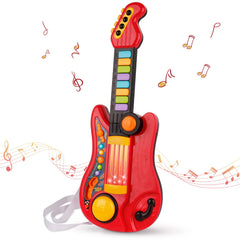 TWFRIC Kids 2-in-1 guitar with adjustable strap for easy portability and playtime