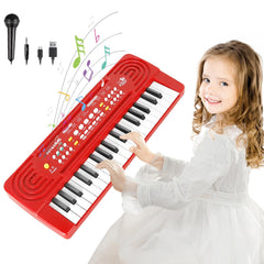 TWFRIC Kids Piano Keyboard front view showing 37 keys for beginner music learning