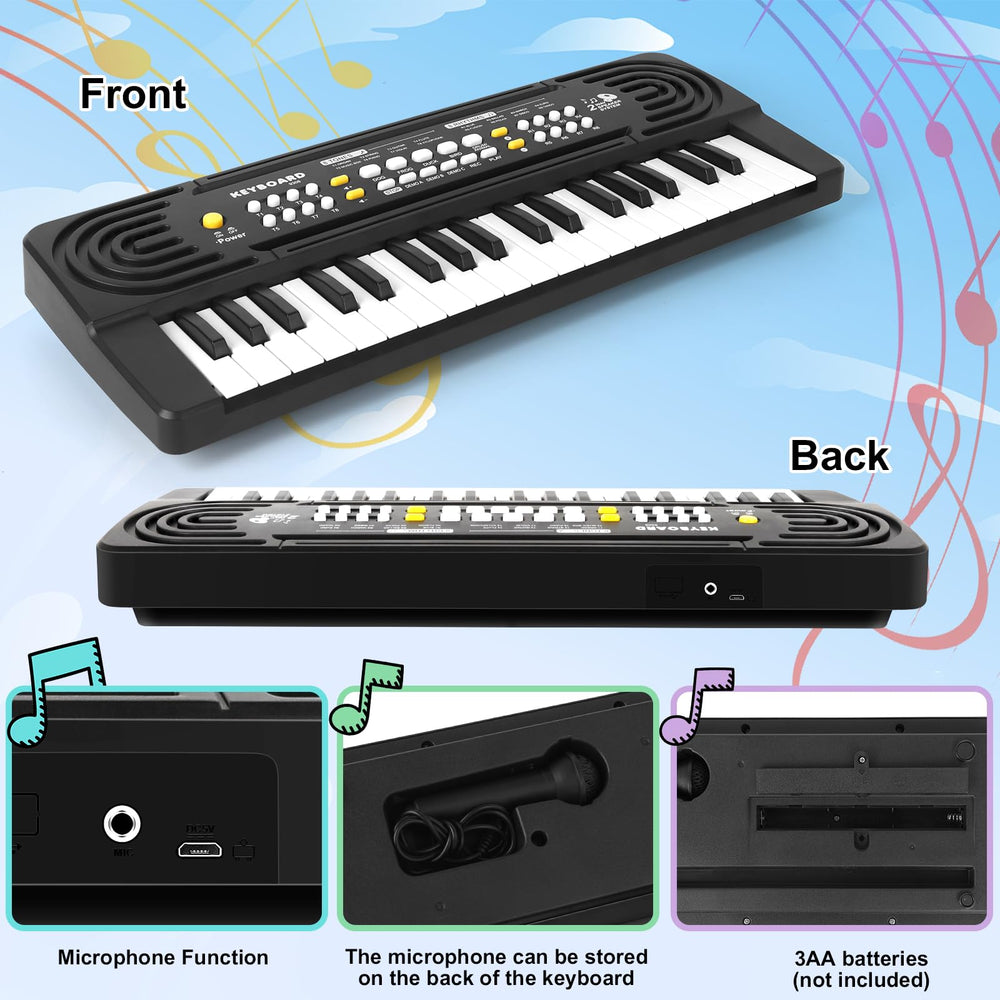 TWFRIC kids piano black in playroom or travel
