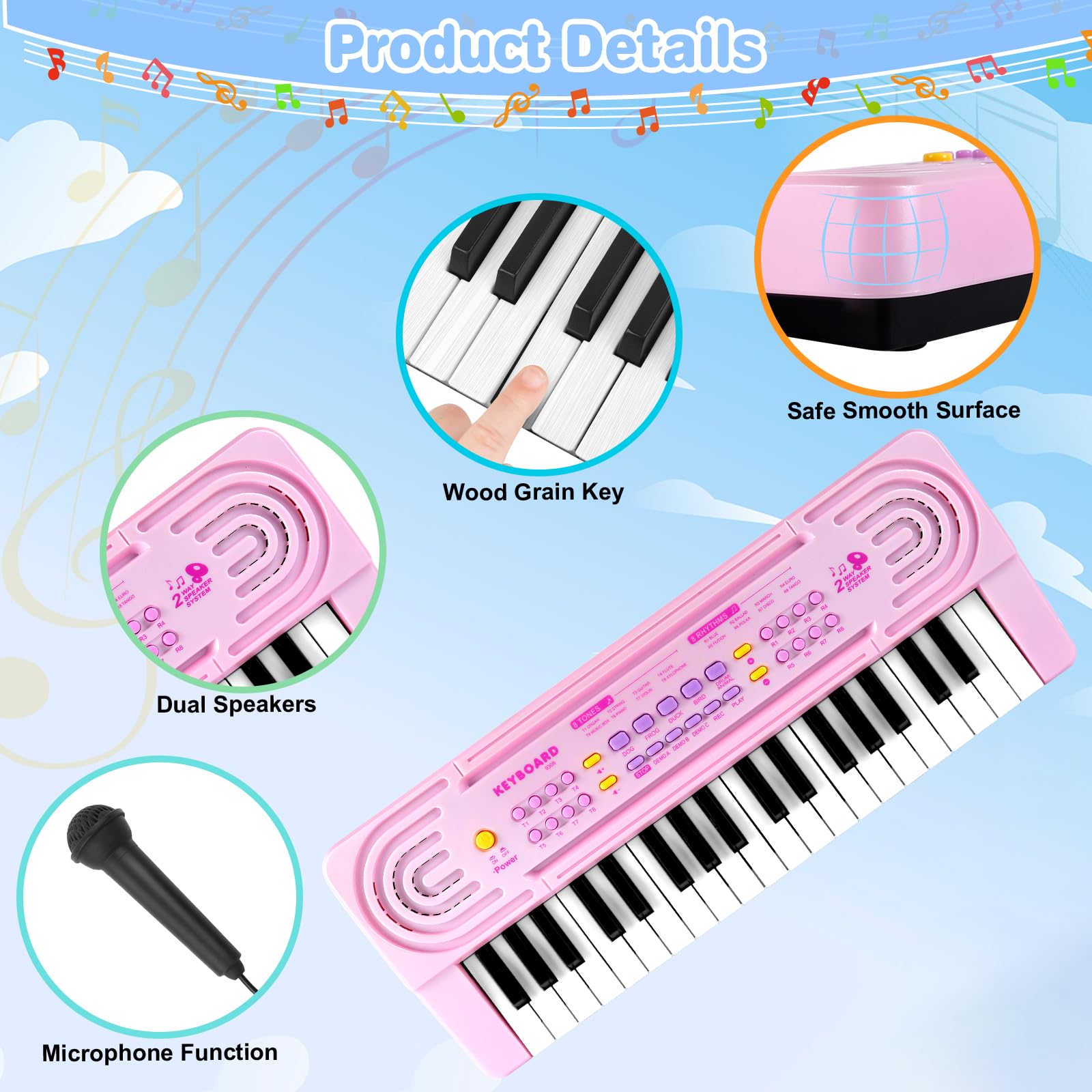 TWFRIC dual-speaker system delivers clear sound for little performances.