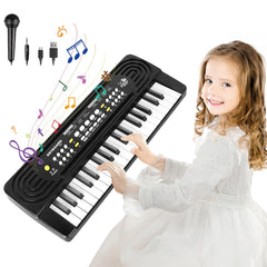TWFRIC kids 37-key front view piano keyboard for easy playtime