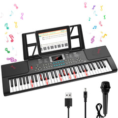 TWFRIC 61-key kids piano keyboard designed for beginners with accessible keys