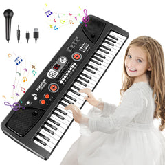 TWFRIC Upgrade Keyboard front view, compact beginner piano for kids