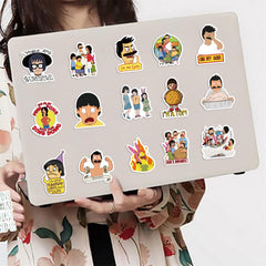 TWGOGOTIC Bob's Burgers stickers on a laptop add vivid, durable color.