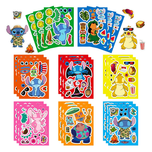 TWGOGOTIC make-a-face stickers with 8 characters for creative decorating.