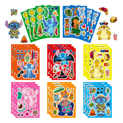 TWGOGOTIC make-a-face stickers with 8 characters for creative decorating.