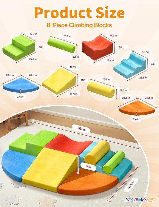 Twinkoo soft padded foam close-up showing edge-free design for safe play.