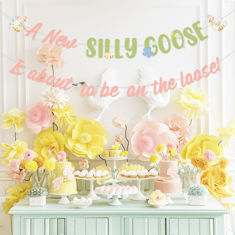 Two Wild goose with floral accents enhances indoor or outdoor party setups.