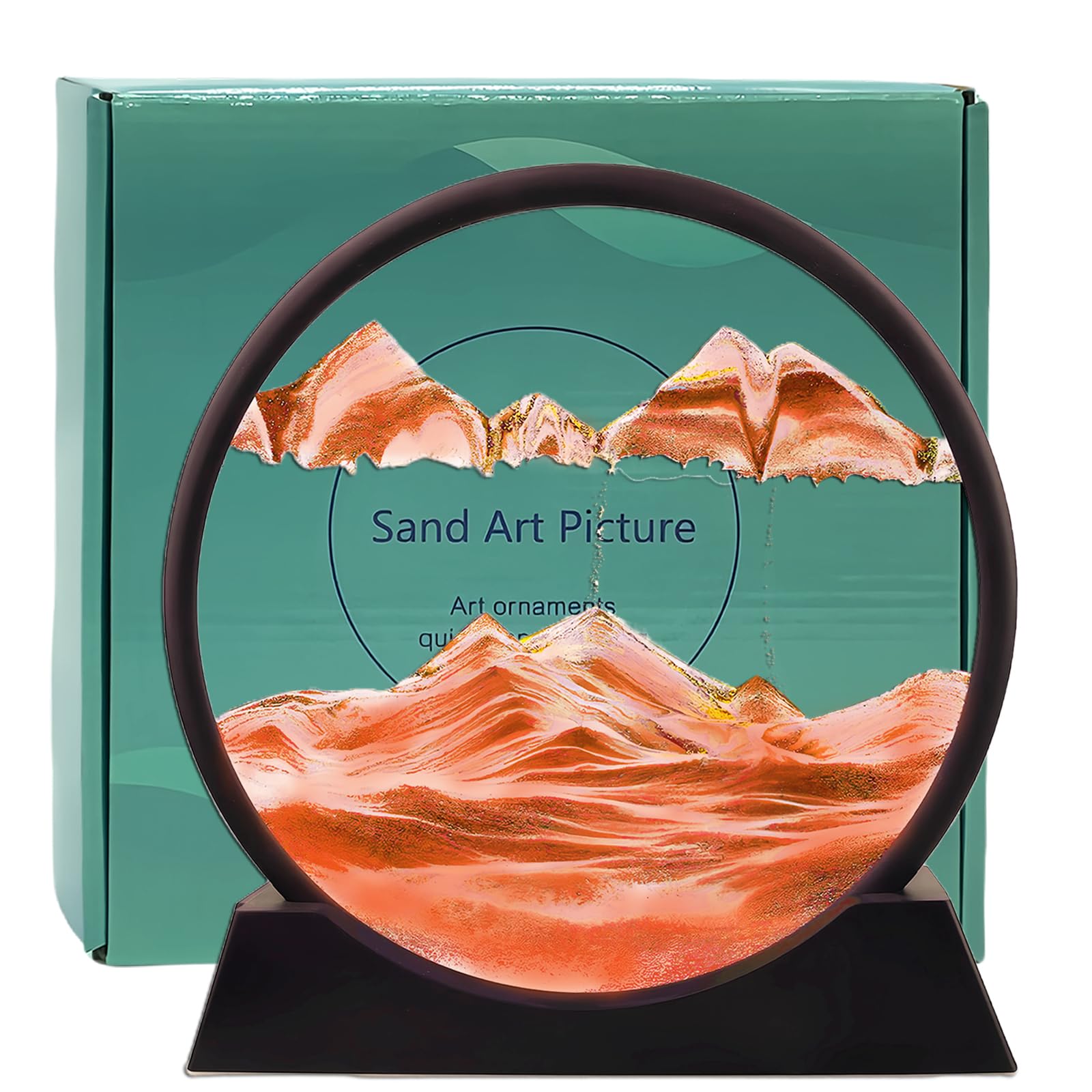Twohua sandscape decor fits desk, shelf, or coffee table with style.