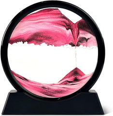 Twohua moving sand art 3D hourglass deep sea sandscape, calming desk decor.