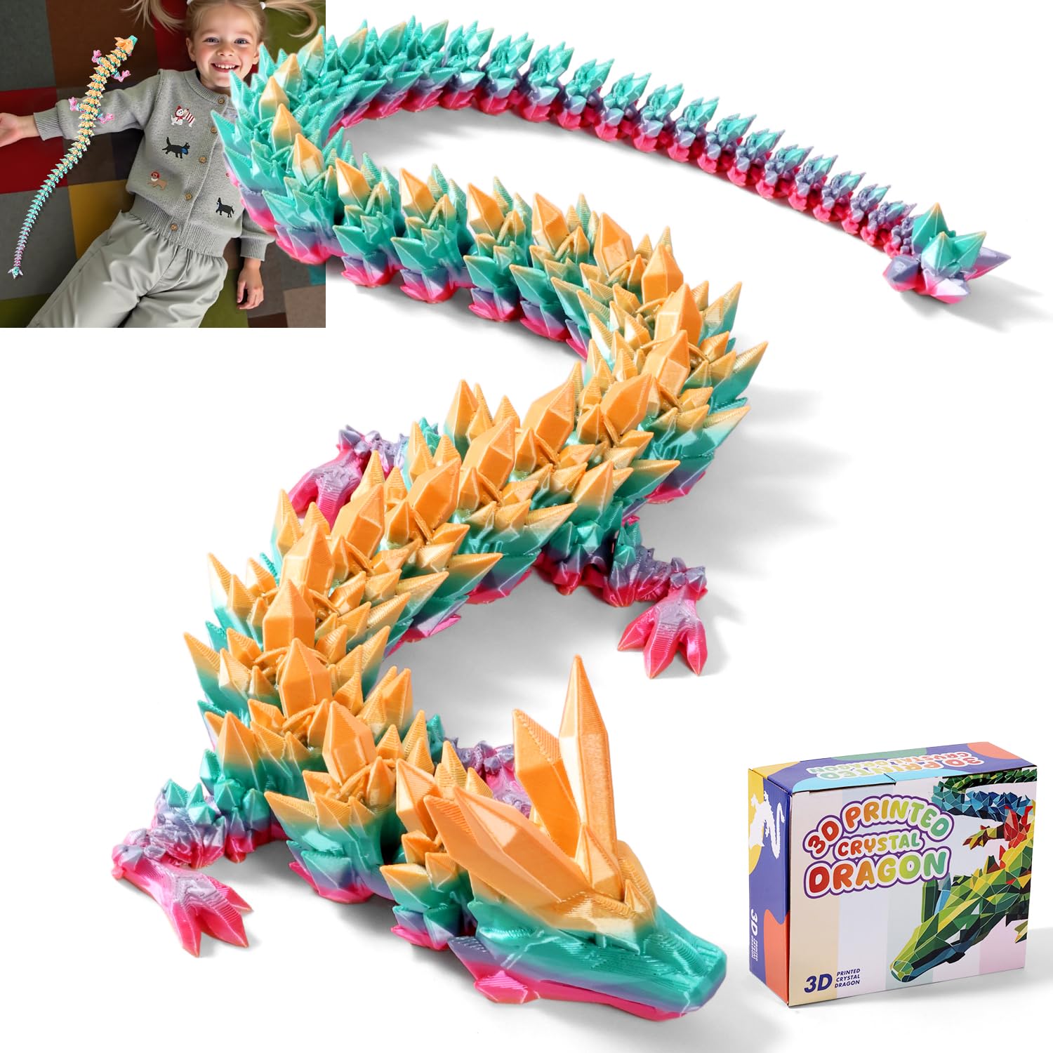TXB3DOK 31.5-inch dragon model with rainbow finish for striking display.