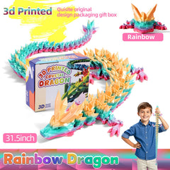 TXB3DOK articulated dragon figure with movable joints for lifelike poses.