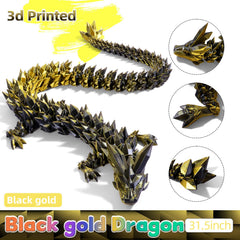 TXB3DOK black gold dragon display piece adds a dramatic focal point to rooms.