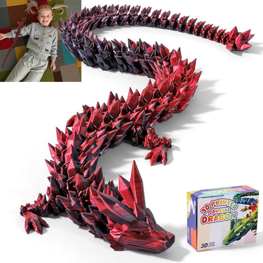 TXB3DOK 31-5 inch giant dragon on display, dramatic presence for photos and decor.