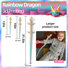 TXB3DOK rainbow dragon sculpture adds bold color to shelves.