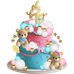 TxscOxwP1 teddy bear figurine adds cute charm to cupcakes.