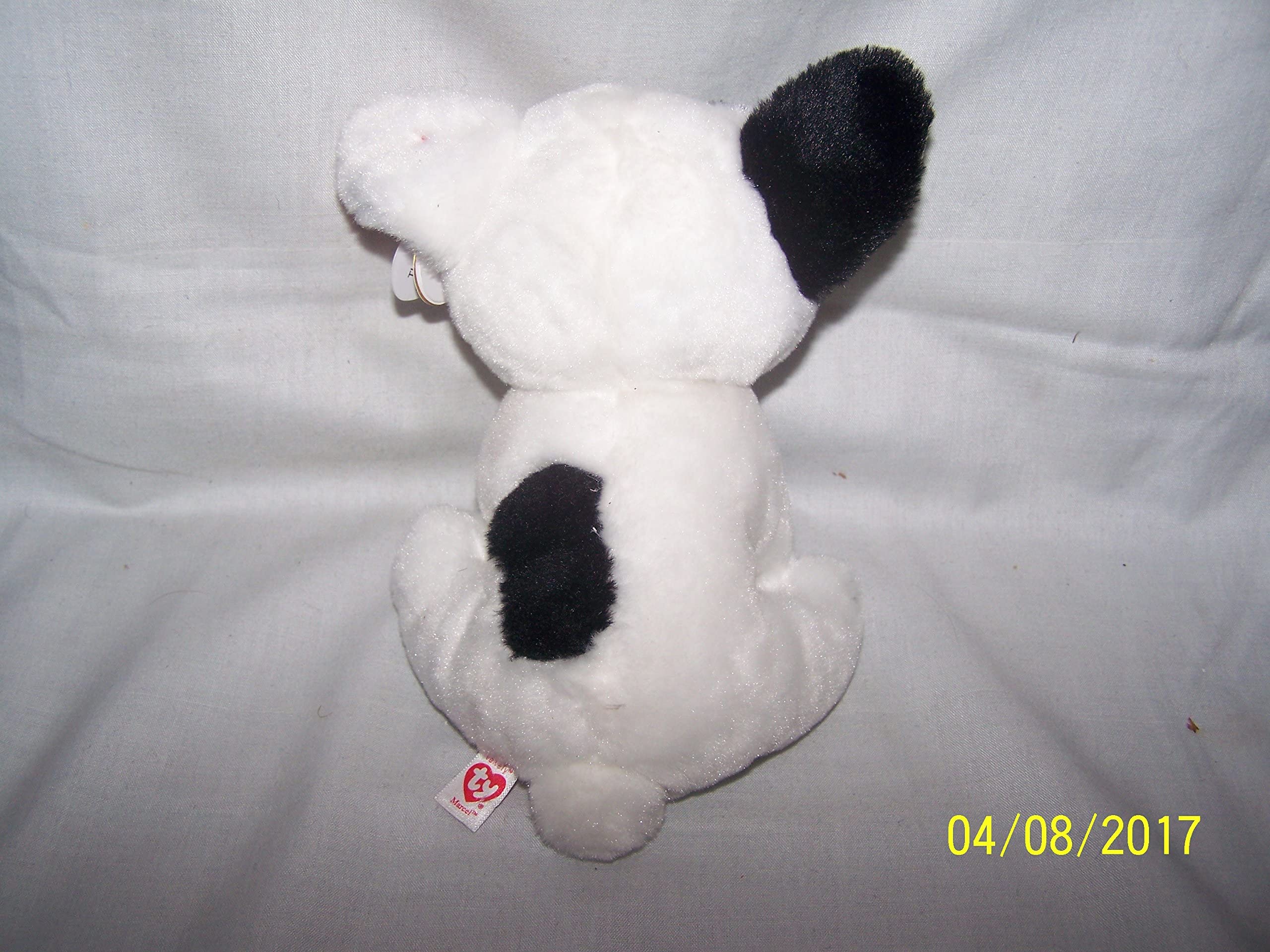 Ty 41203 Marcel French Bulldog Beanie Baby side view ideal for cuddling on the go.