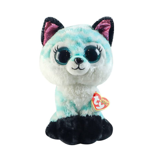 Atlas the fox with glitter eyes offers a bright, comforting friend for kids.